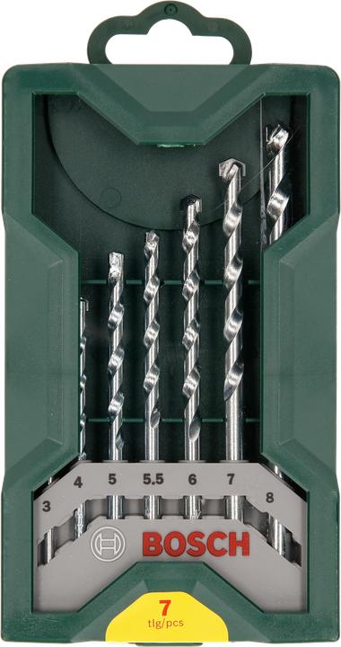 Actual product image Bosch Zubehör Stone twist drill set 7 pieces (6 mm, 5.5 mm, 7 mm, 3 mm, 5 mm, 8 mm, 4 mm)