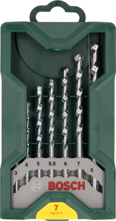 Image du produit Bosch Zubehör Stone twist drill set 7 pieces (5 mm, 6 mm, 7 mm, 8 mm, 4 mm, 3 mm, 5,5 mm)