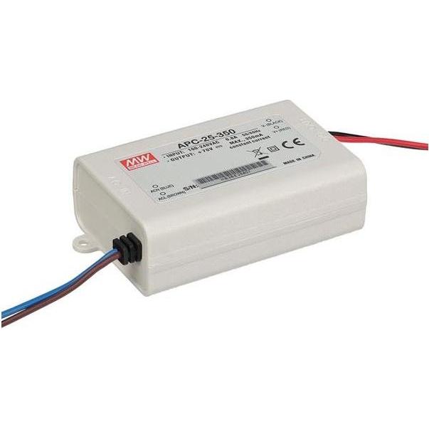 MeanWell, Zubehör Beleuchtung, LED-TREIBER - KONSTANTSTROM - 1 AUSGANG - 350 mA - 25 W