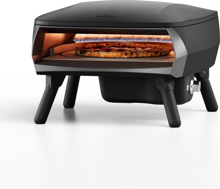 Produktbild Piccolo Rotante 16" EU schwarz / Pizzaofen / mit rotierendem Stein / Brenner C (Pizzaofen Gas)