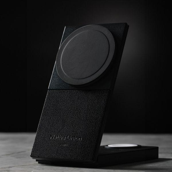 Actual product image Native Union Rise 3-In-1 Qi2 Wireless Charger Black (15 W)