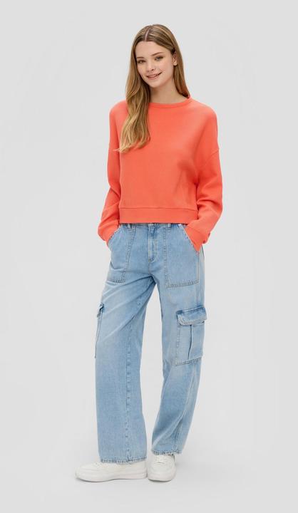 Produktbild s.Oliver Sweatshirt Shirt mit Waffelpiqué-Struktur (S)