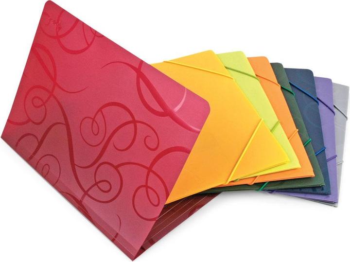 Produktbild Forpus Folder with rubbers Barocco, A4, plastic, red (A4, 1x)