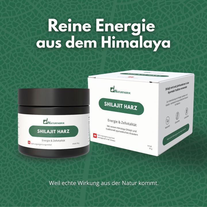 Produktbild Naturfabrik Shilajit Harz 30 g – Himalaya- & Ayurveda-Energie-Mischung (1 Stück)