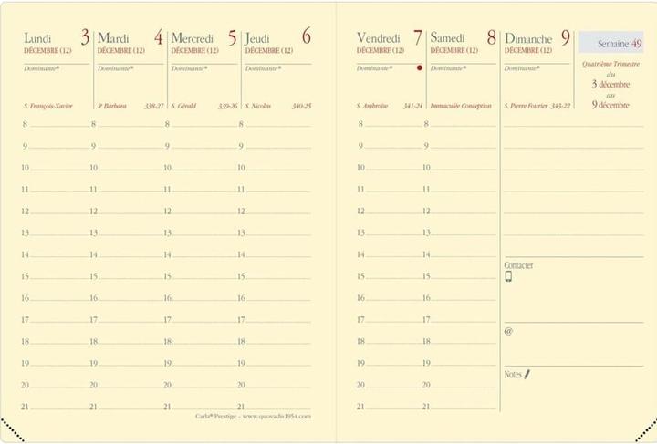 Image du produit Quo Vadis Carla FR Soho+PPM 2021 QV368292 rose, 8x10,5cm (A6, 1 semaine / 2 pages)