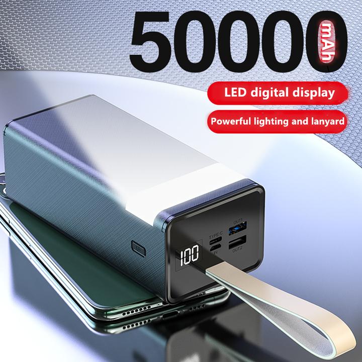 Actual product image PhoneLook Luxury Power Bank 50000mAh Fast Charging PD 22W LED Ultra Capacity (50000 mAh, 22 W)