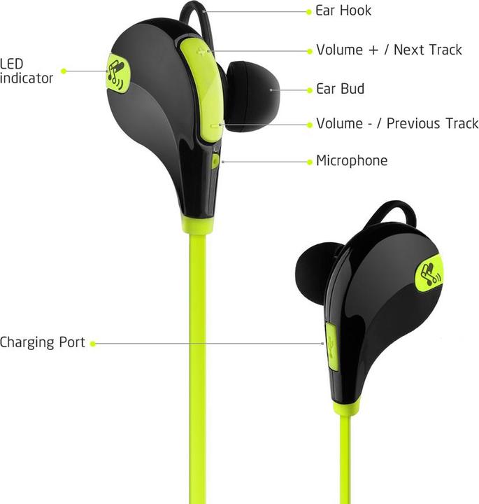 Actual product image JTI Wireless sports headphones red (8 h, Wireless)