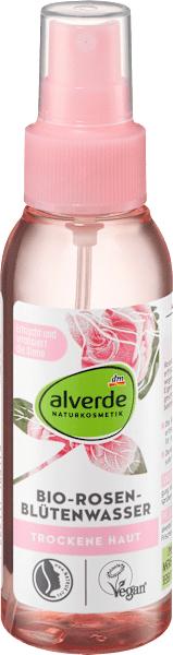 dm alverde Bio-Rosenblütenwasser (100 ml, Gesichtsspray)