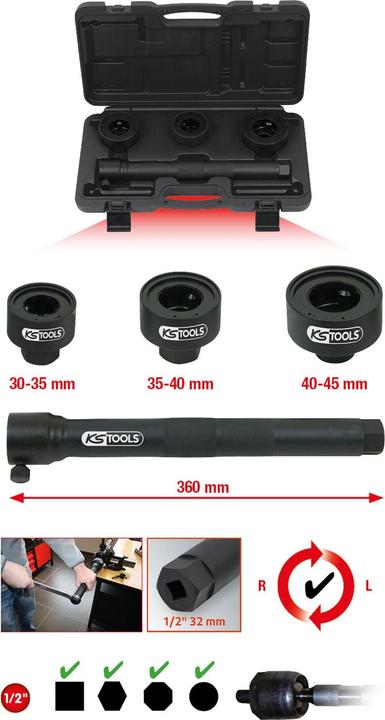 Productafbeelding KS Tools Speciale axiale schroefsleutelset