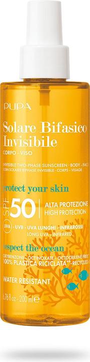 Pupa Milano Invisible Sunscreen Two-Phase (Sonnenspray, SPF 50, 200 ml)
