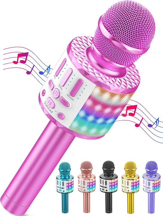 Produktbild MicQutr Karaoke Mikrofon mit Bluetooth und LEDs