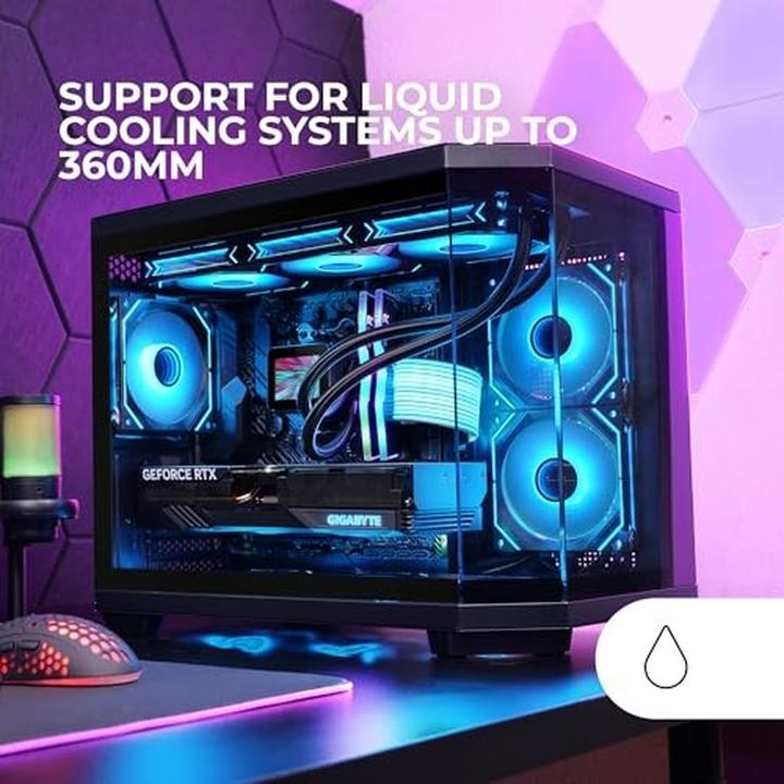 Immagine prodotto Mars Gaming Boitier Mini Tour Micro Atx Mc-3tcorem Avec Panneaux Vitrés (Noir) (Mini-ITX, mATX)