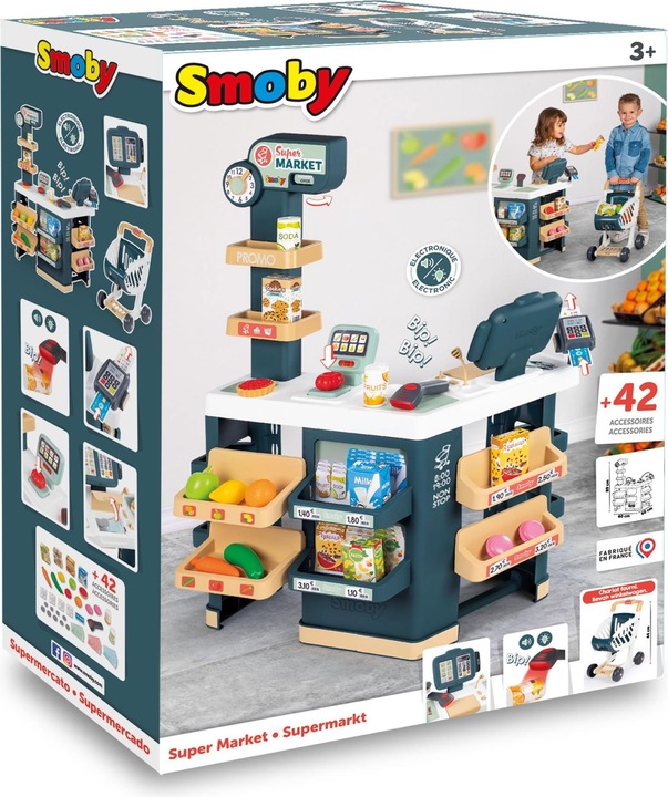 Actual product image Smoby Supermarket with shopping trolley 350239