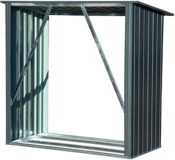 Dobar Firewood Shelter Madera 163 x 83 x 154 cm grey