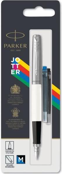 Productafbeelding Parker JOTTER Originals C.C. M Bl/SW vulpen (Roestvrij staal, Wit, 1 x)