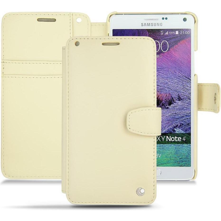 Noreve Lederschutzhülle Wallet (Samsung Galaxy Note 4), Smartphone Hülle, Beige