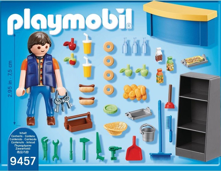 Produktbild Playmobil Hausmeister mit Kiosk (9457, Playmobil City Life)
