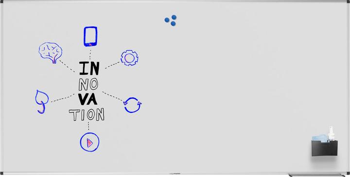 Actual product image Legamaster Magnetic whiteboard Unite 90 cm x 180 cm, white (180 x 90 cm)