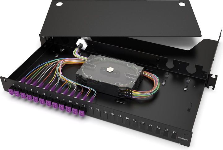 Produktbild Corning LANSCAPE Spleissbox LAN1 12xLCD OM3/4 PGTL sw LAN1-24AV-PGTL-B