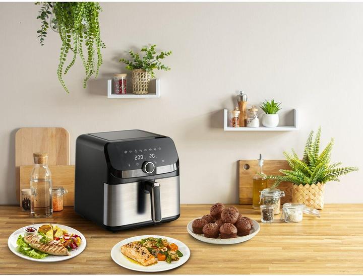 Actual product image Tefal Easy Fry Mega Hot Air Fryer (EY855D), stainless steel