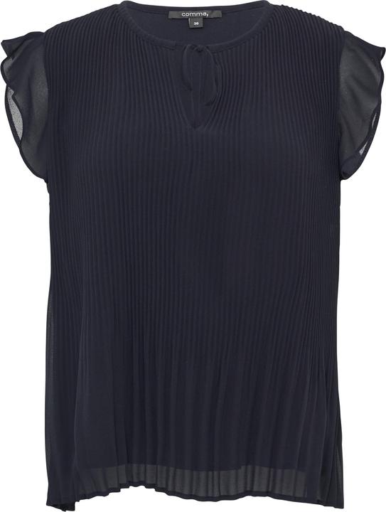 Image du produit Comma Bluse Plissierte Bluse mit Bindedetail und Volants (40)