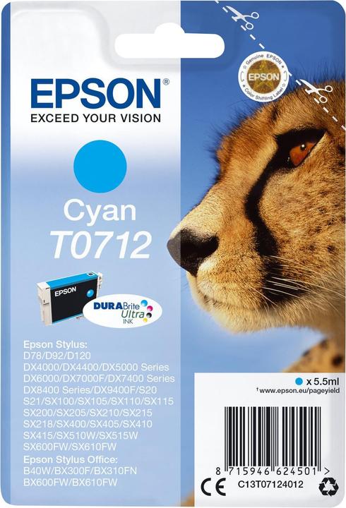 Actual product image Epson T0712 DuraBrite Ultra (C)