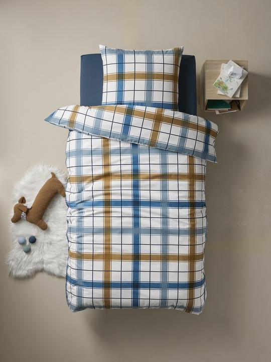 Image du produit Vertbaudet Kinder Flanellbettwäsche-Set RETRO WINTER mit Recycling-Baumwolle