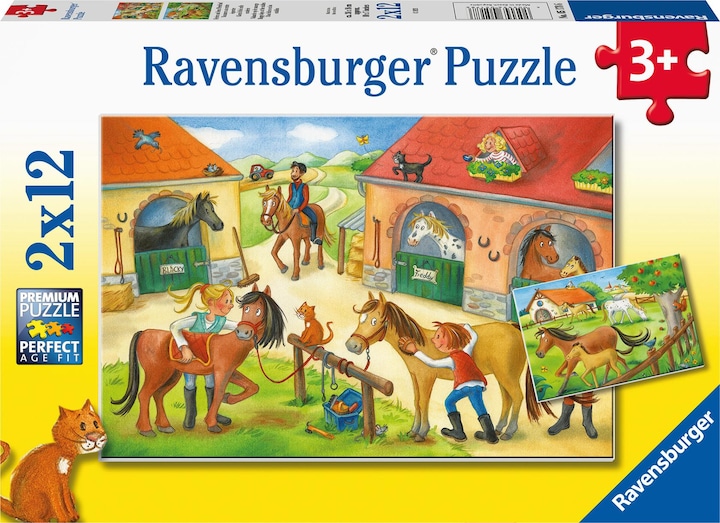 Produktbild Ravensburger Kleinkinder Puzzle Ferien auf dem Reiterhof (12 Teile)