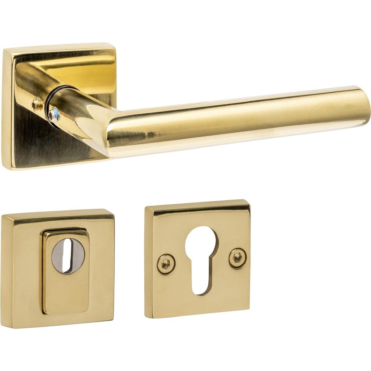 Intersteel, Maniglia + Guarnizione porte, Set achterdeurbeslag vierkant: deurkruk Jura met massieve rozetten en SKG3 (Maniglia della porta)