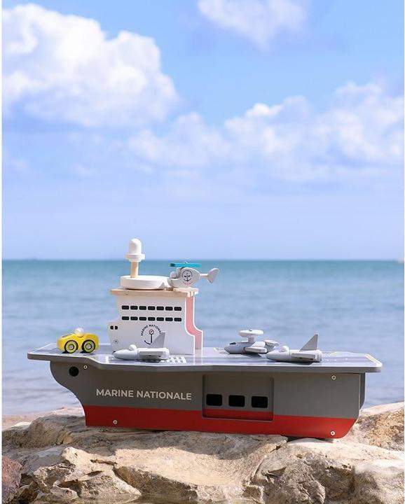 Actual product image Vilac Aircraft carrier + accessories - Marine national