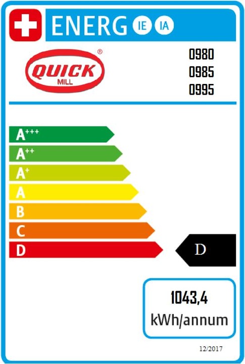 Energie-Label Quick Mill Andreja Premium 0980