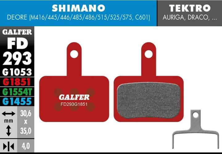 Produktbild Galfer Bike Advanced Bremsbeläge (Shimano, Semi-Metallisch)