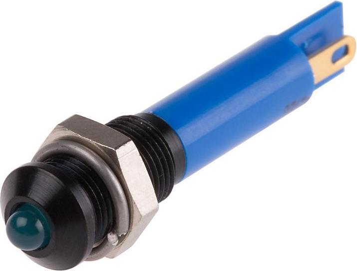 Produktbild RS PRO LED erhaben 6mm schwarz 12Vdc blau