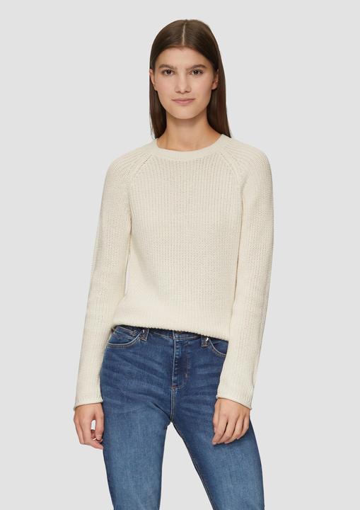 Produktbild S.Oliver Strickpullover Melierter Strickpullover mit Raglanärmeln (XXL)