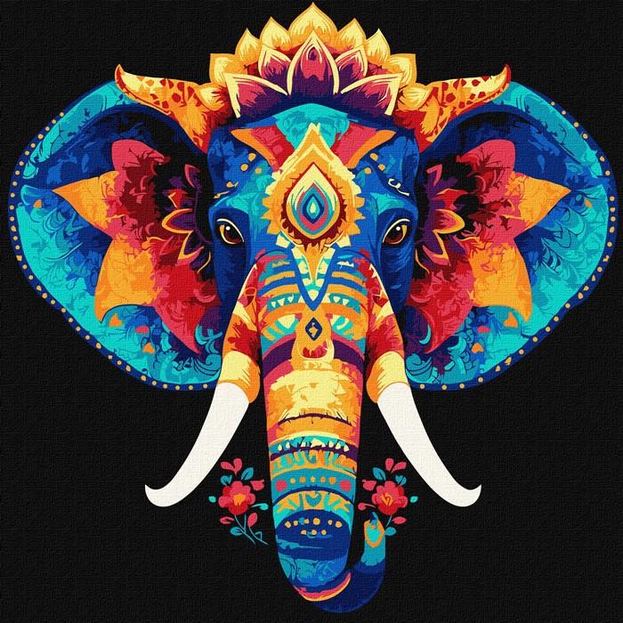 Produktbild Ideyka Malen nach Zahlen - Der geheimnisvolle Elefant 30 x 30 cm