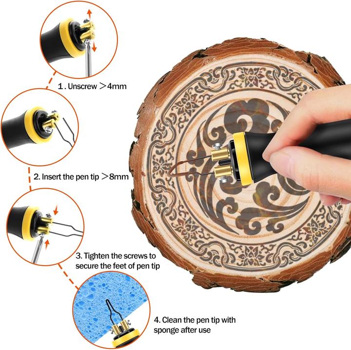 Image du produit Burnnove YH11070 Kit de pyrogravure (Piston à feu)