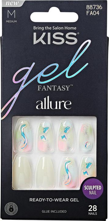 Immagine prodotto KISS Unghie in gel Gel Fantasy Allure - Banda di colore 28 pezzi (Unghie artificiali)
