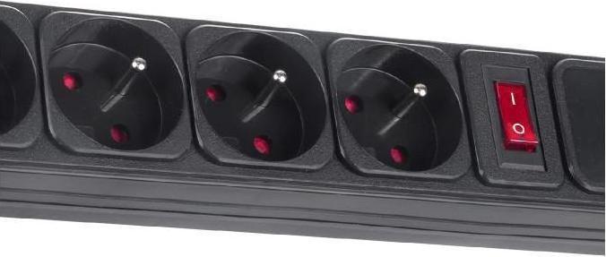 Actual product image Maclean Multiprise 5 prises MCE219 + Interrupteur 1,50m (Noir)