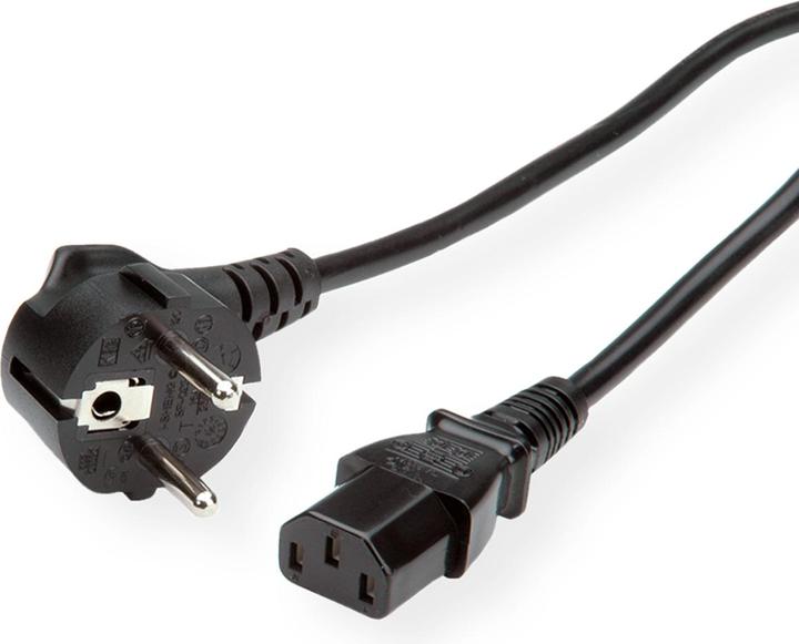 Produktbild Roline Netzkabel CEE7/7 gewinkelt+ IEC-C13gerade 3x1.5mm2 3m (3 m)