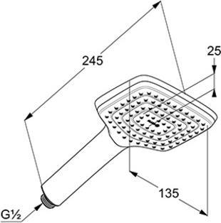 Produktbild Kludi Handbrause FRESHLINE CL 1S, chrom (1 Strahlart)