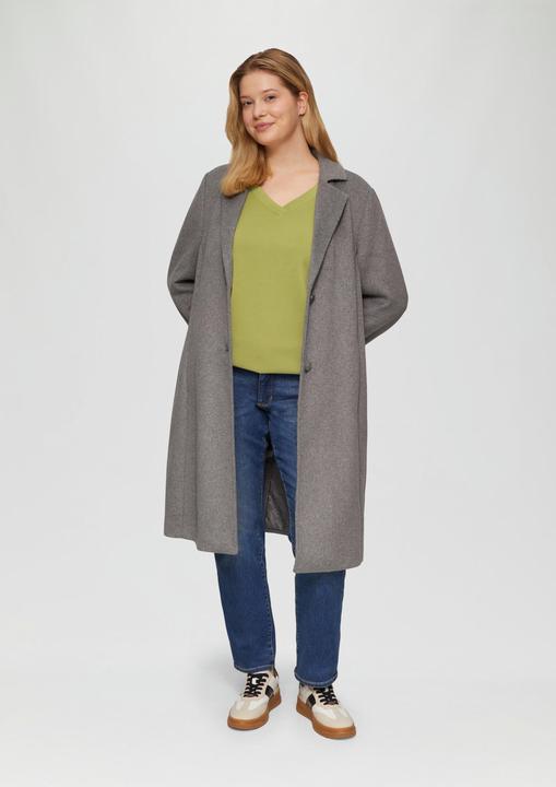 Produktbild S.Oliver Sweatshirt Scuba-Sweatshirt mit V-Ausschnitt (52)