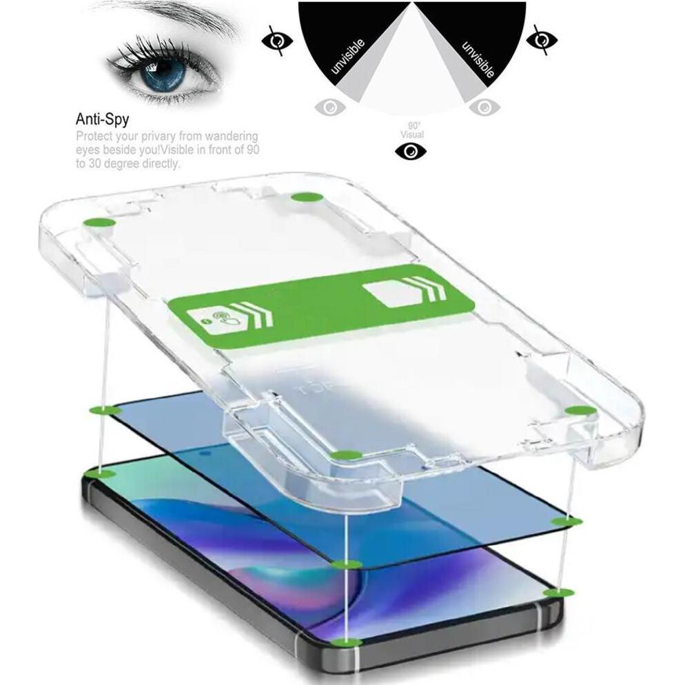 Protectorking 6x Blickschutz 9H Panzerglas Anti-Spy Montagehilfe (6 Stück, Samsung Galaxy S23 FE), Smartphone Schutzfoli...