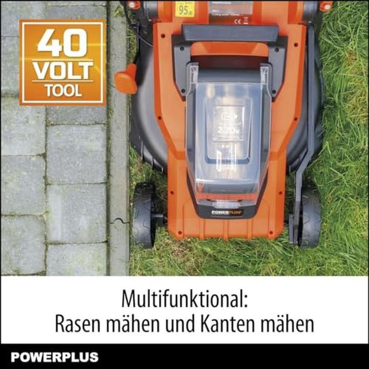 Produktbild Powerplus Dual Power Rasenmäher bürstenlos 40V Ø 420mm - exkl. Akku und Ladegerät (Akkubetrieb)