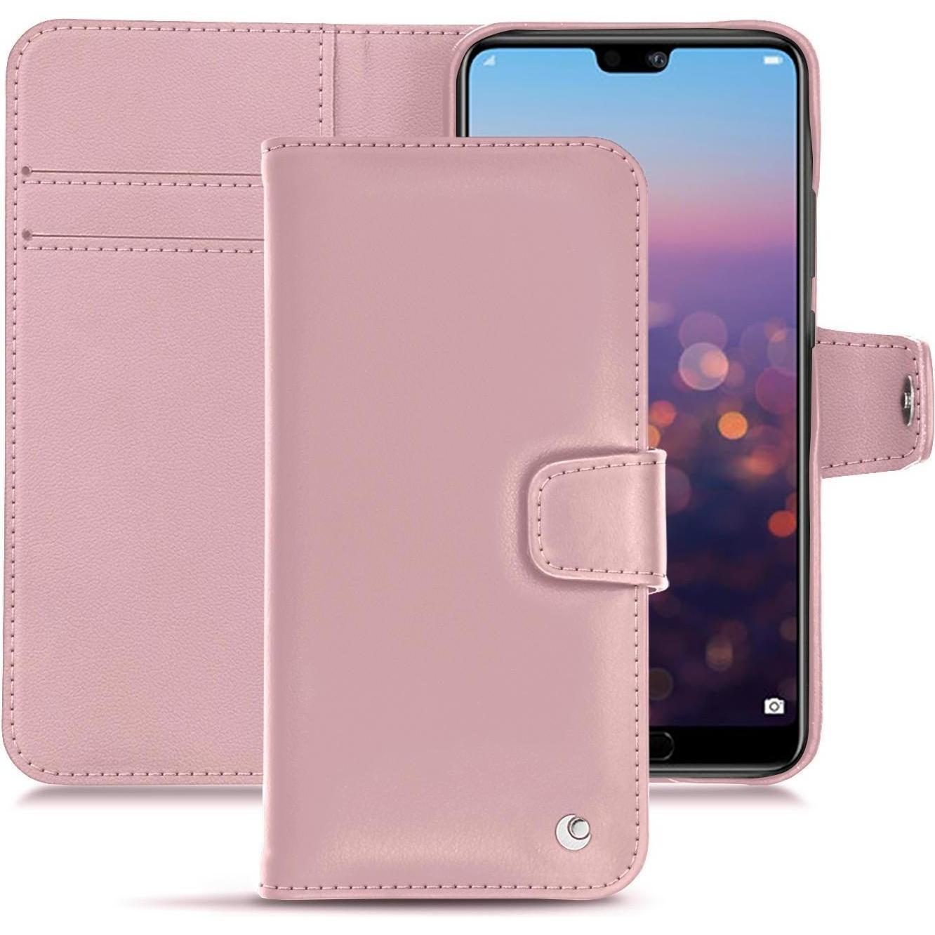 Noreve Lederschutzhülle Wallet (Huawei P20), Smartphone Hülle, Rosa