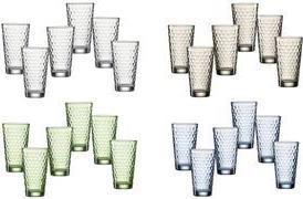 Actual product image Ritzenhoff & Breker FAVO drinking glass, 400 ml, green with honeycomb structure, conical, dishwasher-safe (0.40 l, 6 x)
