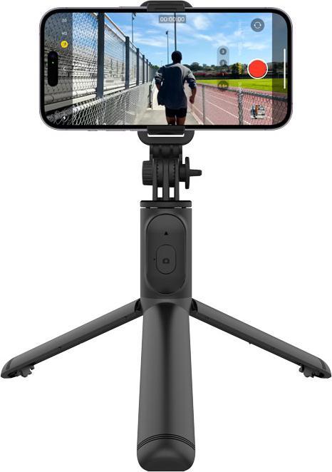 Produktbild Crong SelfieGo Lite – Kompaktes Bluetooth-Selfie-Stick-Stativ (schwarz) (Kunststoff)