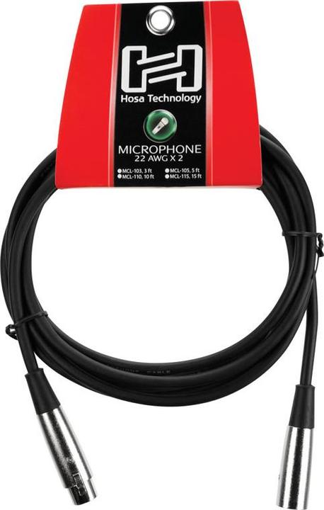Productafbeelding Hosa MCL-110 microfoonkabel, XLR/XLR (3 m, XLR)