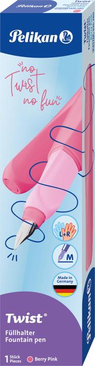 Produktbild Pelikan Füllhalter (Patronenfüllsystem) Twist® Füller für Rechts- und Linkshänder, Berry Pink, Feder (Berry Pink, 1 x)
