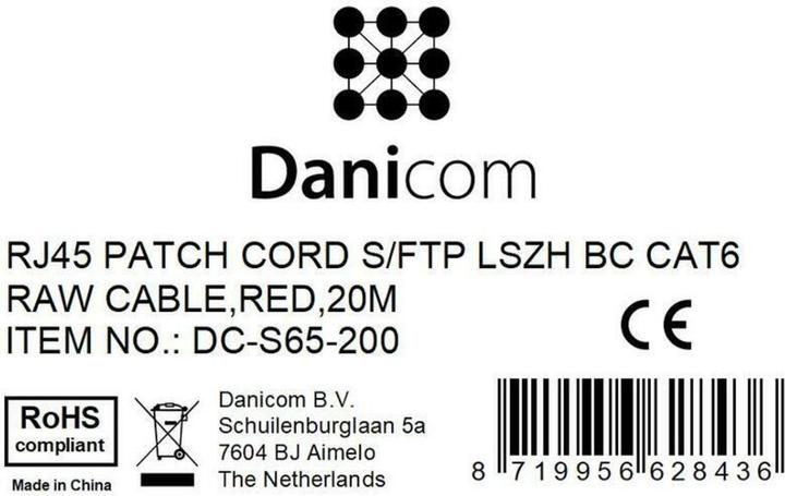 Produktbild Dsit CAT 6 Netzwerkkabel LSOH (S/FTP, CAT6, 20 m)