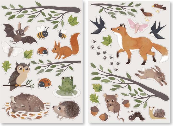 Productafbeelding Filibabba - Forest Friends Wallstickers - Flerfarvet - 12-48 M (FI-03822) (44 x 30 cm)